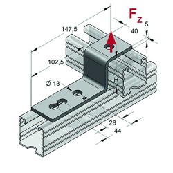 Piastra a Gradino 40/5 3-Fori 45 (Conf 25pz)
