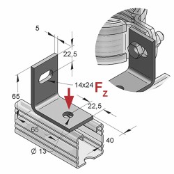Angolare 40/5 2-Fori con Asola ZnNi (Conf 50pz)