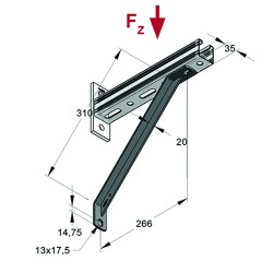 Saetta 45° L.310 (Conf 25pz)