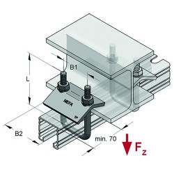 Set Morsetto h=75/90 M10 ZnNi