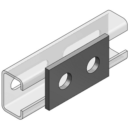 Piastra Forata 35/4 2-Fori 60X35X4 (Conf 50pz)