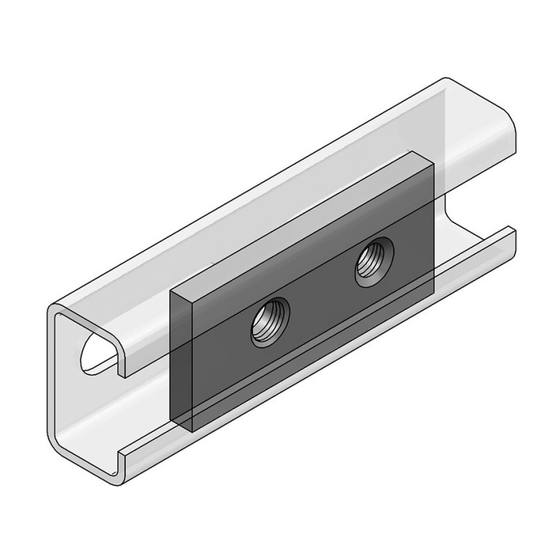 Piastra Filettata 2-Fori 65X30X5 M10 (Conf 50pz)