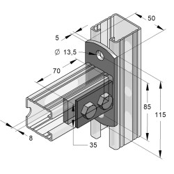 Piastra Frontale 45/45 (Conf 25pz)