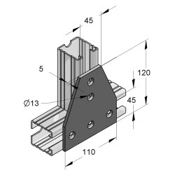 Piastra a T (Conf 25pz)