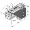 Connessione Angolare 4-Fori Destra (Conf 15pz)