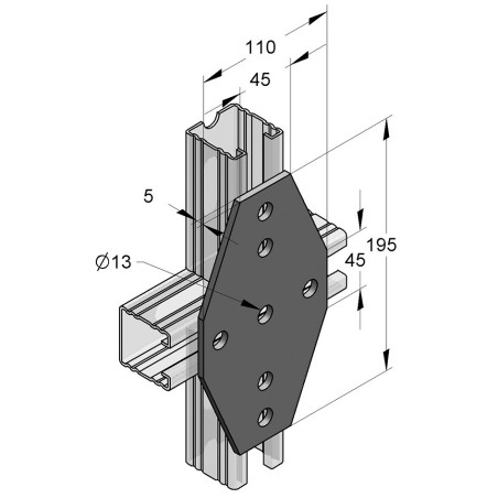 Piastra ad L 4-Fori (Conf 10pz)
