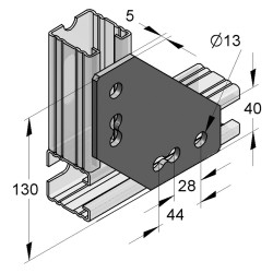 Piastra ad L 4-Fori (Conf 10pz)