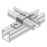 Piastra ad U per Binari 45x26 (Conf 25pz)