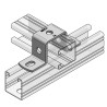 Piastra ad U per Binari 45x45 fvz (Conf 25pz)