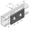 Piastra Forata 35/4 2-Fori 60X35X4 (Conf 50pz)