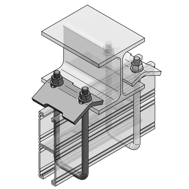 Set Morsetto Ancoraggio Binari 45x75/45x90 M12 (Conf 20pz)