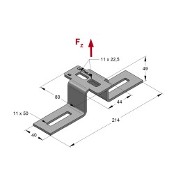 Piastra a U OPTIMUM XLV 50x11 (Conf 25pz)