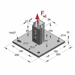 Piastra di Base Quadrata (Conf 5pz)