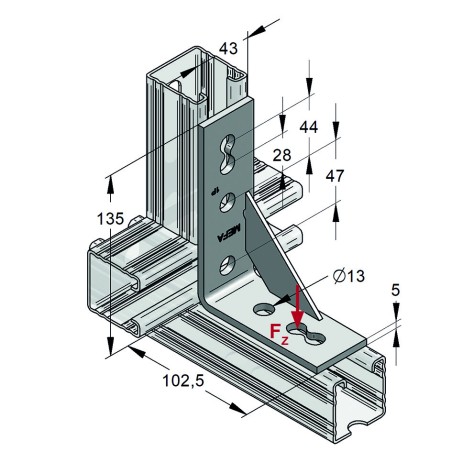 Nodo Triangolare 43/5 5-Fori (Conf 25pz)