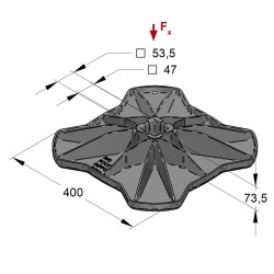Piastra per Copertura Big Foot 400 (Conf 2pz)