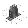 Piastra di Base per Binario 45/90 100x200x5 Inox A2