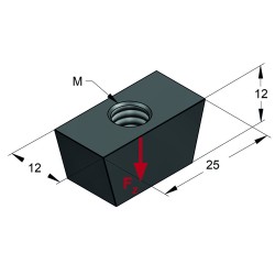 Dado a Cuneo con Filetto IG M8 (Conf 100pz)