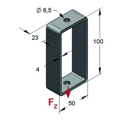 Regolatore in Altezza 100/50/4 2-Fori (Conf 50pz)
