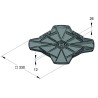 Base Inclinata Big Foot 330 2,5°
