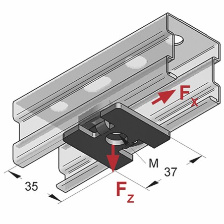 Piastra Filettata GP Stex 35 M10 (Conf 50pz)