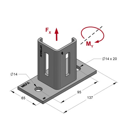 Angolare 2 Asole OPTIMUM XLV 85x85 (Conf 25pz)
