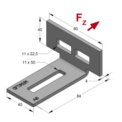 Angolare Orizzontale OPTIMUM XLV 80x40 (Conf 25pz)