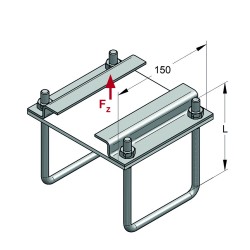 Set Piastra a Z CENTUM XL120 APERTURA > 140mm (Set 2pz)