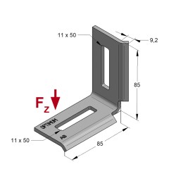 Angolare 2 Asole OPTIMUM XLV 85x85 (Conf 25pz)