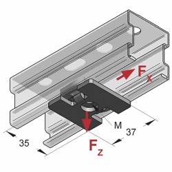 Piastra Filettata GP Stex 35 M8 (Conf 50pz)