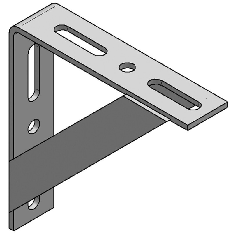 Mensola Saettata 200X200X5.0 Inox A2