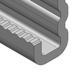 Binario 45/75/3 L=6 RAL fsv