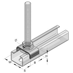 Griffa di Fissaggio per Binario 27 FORO 10.5mm (Conf 100pz)