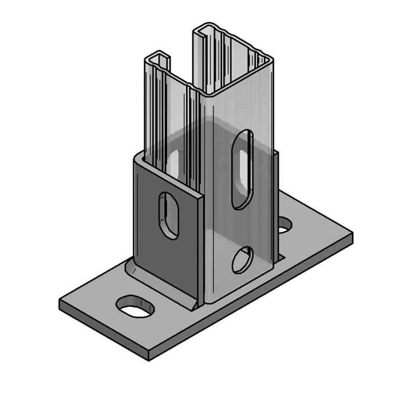 Piastra di Base Orizz./Vert. leggera per Binari 45 (Conf 25pz)