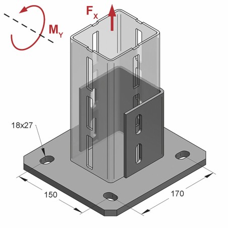 Piastra per Travi CENTUM XL120 Tipo 1 Trasversale