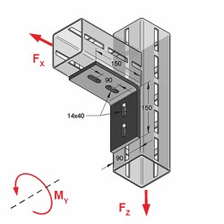 Angolare CENTUM 4 Fori XL100