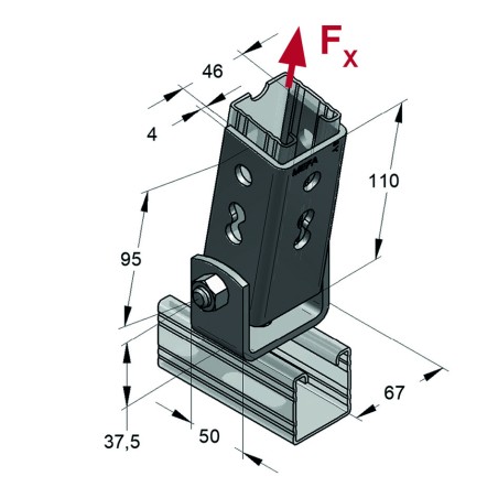 Piastra Snodata con Foro M8-M12/M8-M12 fvz (Conf 20pz)