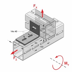 Angolare CENTUM 3 Fori XL120 Orizzontale