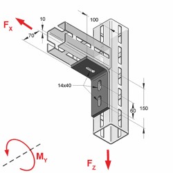 Angolare CENTUM 3 Fori XL80