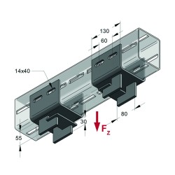 Guida Scorr. Sospesa Pesante CENTUM XL120 (Set 2pz)