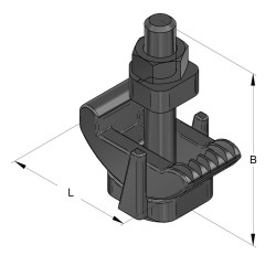 Set Punto Fisso LR per Supporto Scorrevole T (Set 4pz)
