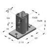 Piastra di Base Verticale Inox A4 Binario 45