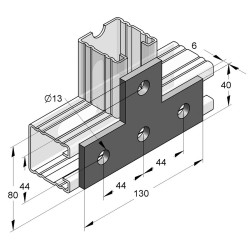 Connettore Piatto 40/6 A T (Conf 25pz)