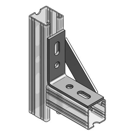 Nodo Triangolare 90° 4 Fori Inox A4