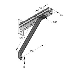 Saetta di Rinforzo L=310 Inox A4