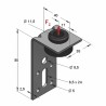 Supporto per Canali SD-LL 80mm (Conf 50pz)