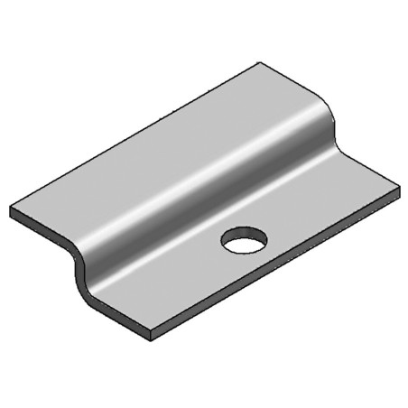 Piastra a Z L=80mm Inox A2
