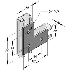 Connettore Piatto 35/4 A L (Conf 25pz)