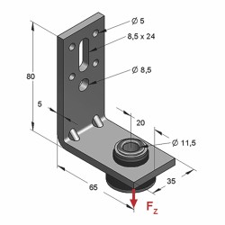 Supporto per Canali SD-LSK 80mm VERTICALI (Conf 50pz)