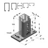 Piastra di Base Verticale per Binari L=45mm (Conf 10pz)