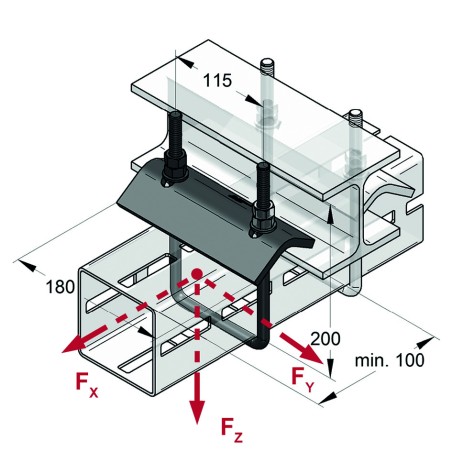 Aggancio a Putrella Antisismico 19-32mm (Conf. 10pz)